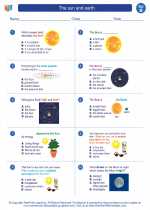 the sun and earth 2nd grade science worksheets and answer keys study guides and vocabulary sets