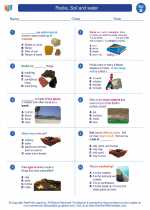 Science - Second Grade - Worksheet: Rocks, Soil and water