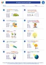 all about sound and light 2nd grade science worksheets and answer keys study guides and vocabulary sets