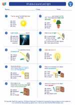 Science - Second Grade - Worksheet: All about sound and light