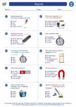Science - Second Grade - Worksheet: Magnets