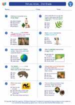 Did you know... 2nd Grade Science Worksheets and Answer keys, Study ...