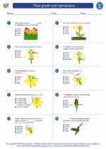 Plant growth and reproduction. 4th Grade Science Worksheets and Answer