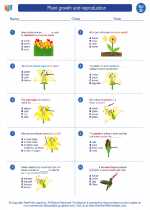 Science - Fourth Grade - Worksheet: Plant growth and reproduction