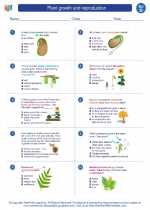 Plant growth and reproduction. 4th Grade Science Worksheets and Answer