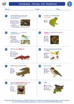 vertebrates animals with backbones 4th grade science worksheets and