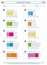 Mathematics - Fifth Grade - Worksheet: Add/Subtract Fractions