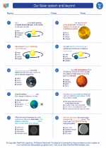 our solar system and beyond 4th grade science worksheets