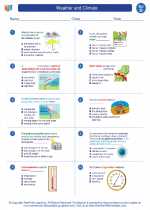 Science - Fourth Grade - Worksheet: Weather and climate