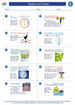 Science - Fourth Grade - Worksheet: Weather and climate