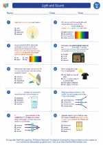 Science - Fourth Grade - Worksheet: Light and sound