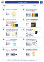 light and sound 4th grade science worksheets and answer keys study guides and vocabulary sets