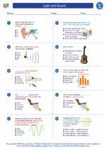 Science - Fourth Grade - Worksheet: Light and sound