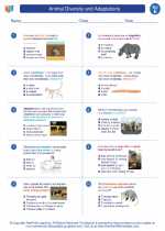 animal diversity and adaptations 5th grade science worksheets and answer keys study guides and vocabulary sets