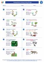 Interactions among living things. 5th Grade Science Worksheets and