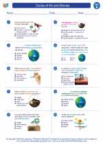 Science - Fifth Grade - Worksheet: Cycles of life and Biomes