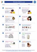 Science - Fifth Grade - Worksheet: Minerals of Earth's crust