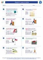 Science - Fifth Grade - Worksheet: Newton's Laws of motion