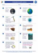 Science - Sixth Grade - Worksheet: Introduction to earth science