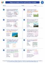 Science - Sixth Grade - Worksheet: Maps as models of the earth/Contour models