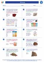 Minerals. Eights Grade Science Worksheets and Answer key, Study Guides