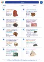 Science - Sixth Grade - Worksheet: Rocks