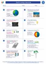 earths energy resources 6th grade science worksheets and