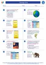 Geologic time. Eighth Grade Science Worksheets and Answer key, Study