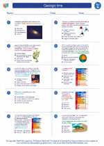 Science - Eighth Grade - Worksheet: Geologic time