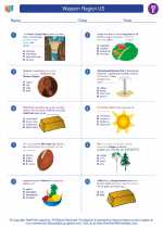 Social Studies - Fifth Grade - Worksheet: Western Region US