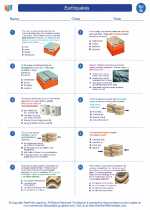 Science - Seventh Grade - Worksheet: Earthquakes