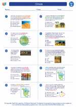 Science - Seventh Grade - Worksheet: Climate