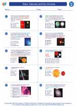 types of galaxies worksheet