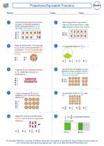 Mathematics - Sixth Grade - Worksheet: Proportions/Equivalent Fractions