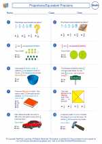 Mathematics - Sixth Grade - Worksheet: Proportions/Equivalent Fractions