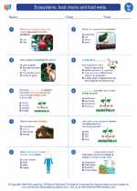 Science - Seventh Grade - Worksheet: Ecosystems, food chains and food webs