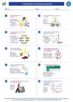 Science - Eighth Grade - Worksheet: Introduction to physical science