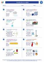 Science - Sixth Grade - Worksheet: Introduction to matter