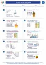 solids liquids and gases 6th grade science worksheets and answer key study guides and vocabulary sets