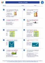 Science - Eighth Grade - Worksheet: Forces in fluids