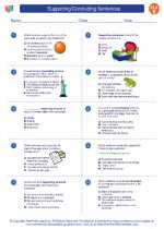 Supporting/Concluding Sentences. 5th Grade ELA Worksheets and Study Guides.