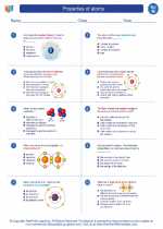 Science - Eighth Grade - Worksheet: Properties of atoms