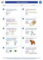 Organic compounds. 8th Grade Science Worksheets and Answer key, Study