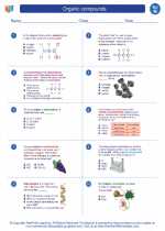 Organic compounds. 8th Grade Science Worksheets and Answer key, Study