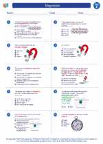 Magnetism. 6th Grade Science Worksheets and Answer key, Study Guides