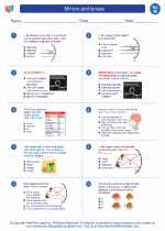 Science - Eighth Grade - Worksheet: Mirrors and lenses