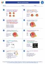 Mirrors and lenses. 8th Grade Science Worksheets and Answer key, Study