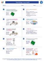 Technology in our world. 7th Grade Science Worksheets and Answer key