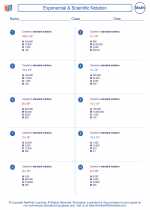 Mathematics - Fifth Grade - Worksheet: Exponential & Scientific Notation