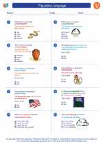 English Language Arts - Seventh Grade - Worksheet: Figurative Language 
